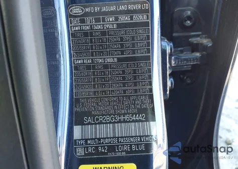 2017 Land Rover Discovery Sport Hse from USA, damaged, VIN SALCR2BG3HH654442